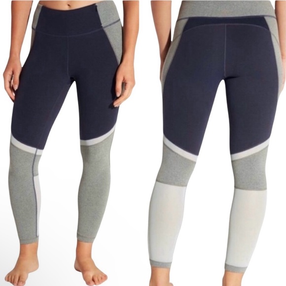 *SOLD* CALIA NWOT Essential Heather 7/8 Leggings Blue and Gray Mesh Size XL - Picture 1 of 10